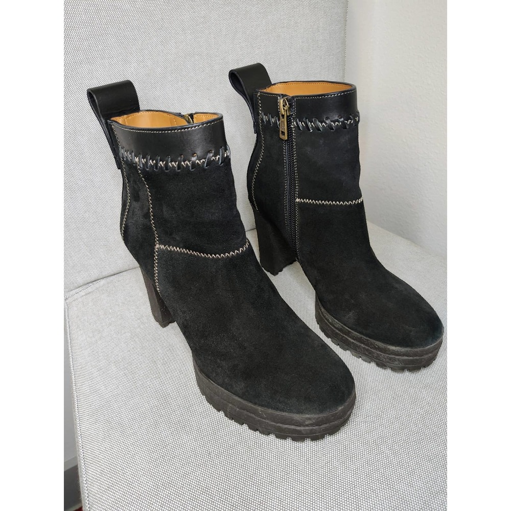 See By Chloe Claudia Black Suede Boots